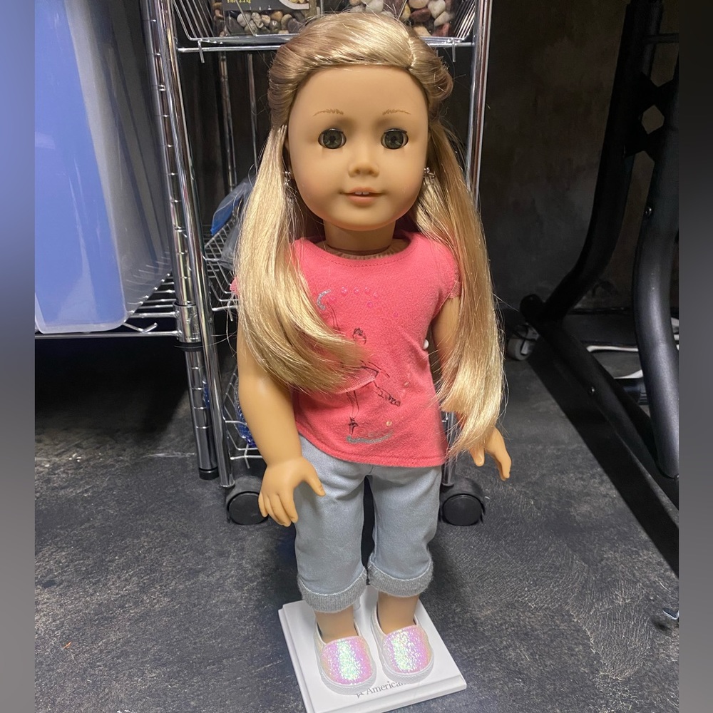 American Girl “Just Like You” Doll- Blonde hair, Green/Hazel eyes, Pierced Ears